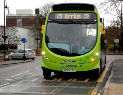 Wireless Charged Electric Bus Milton Keynes
