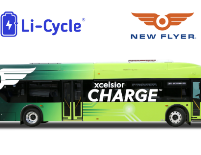 Li-Cycle and New Flyer Team up for Heavy-Duty Battery Recycling Pilot