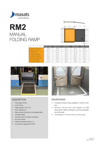 RM2 Manual Folding Ramp