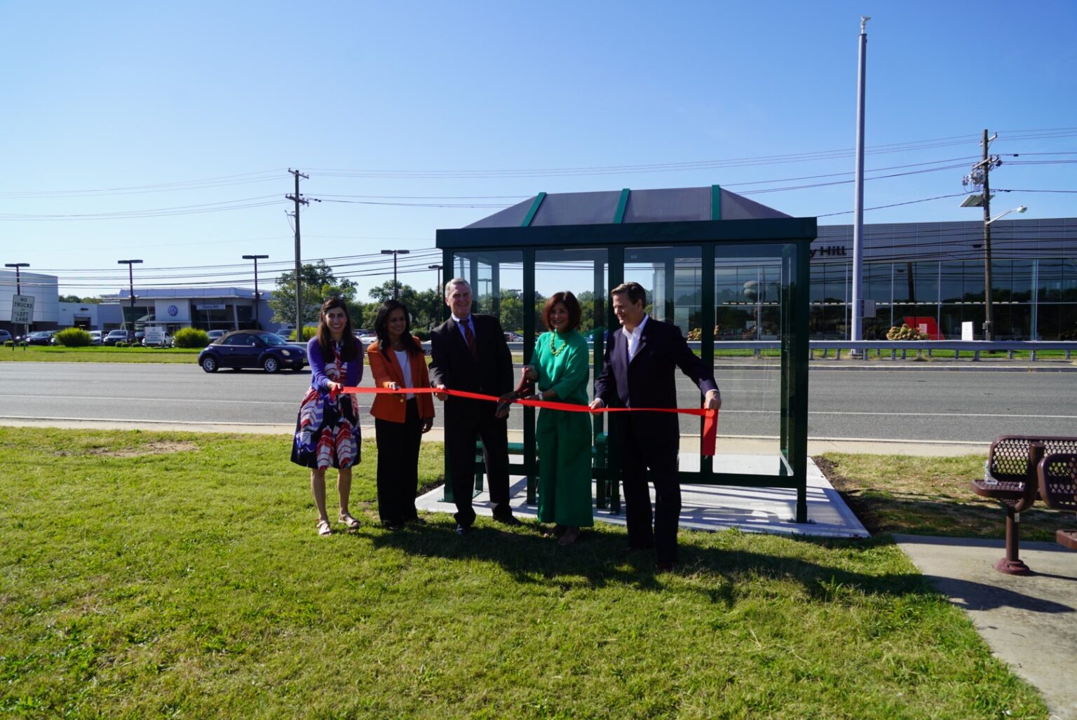 NJ TRANSIT Unveils First Solar Powered Bus Shelter BusNews