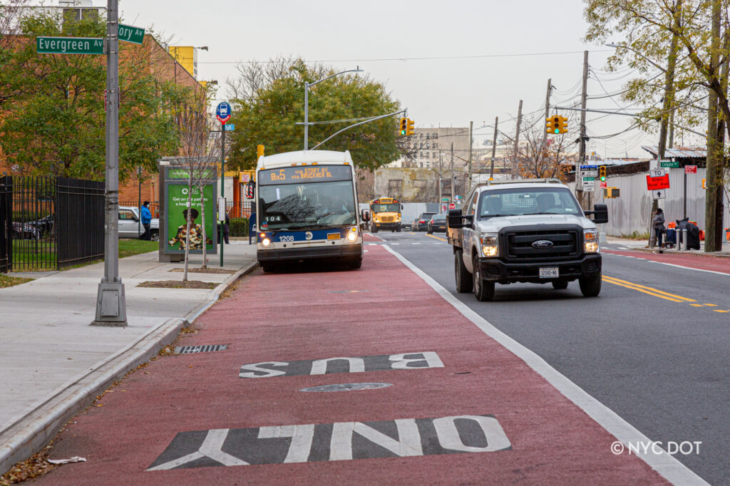 Bus Lanes at Story Avenue in Bronx