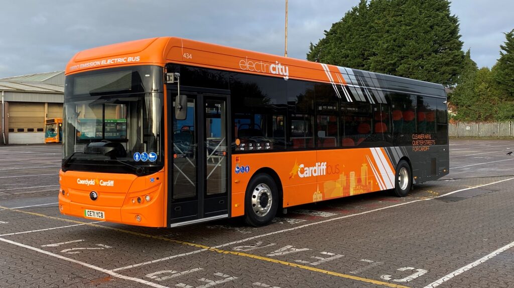 Cardiff Bus Electric bus