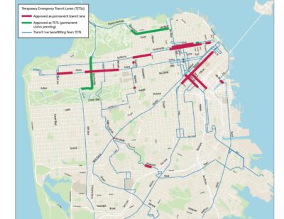 SFMTA Makes Temporary Transit Lanes Permanent in San Francisco
