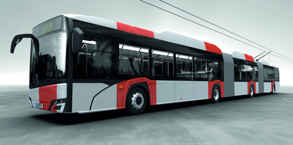 Prague bi-articulated trolleybus