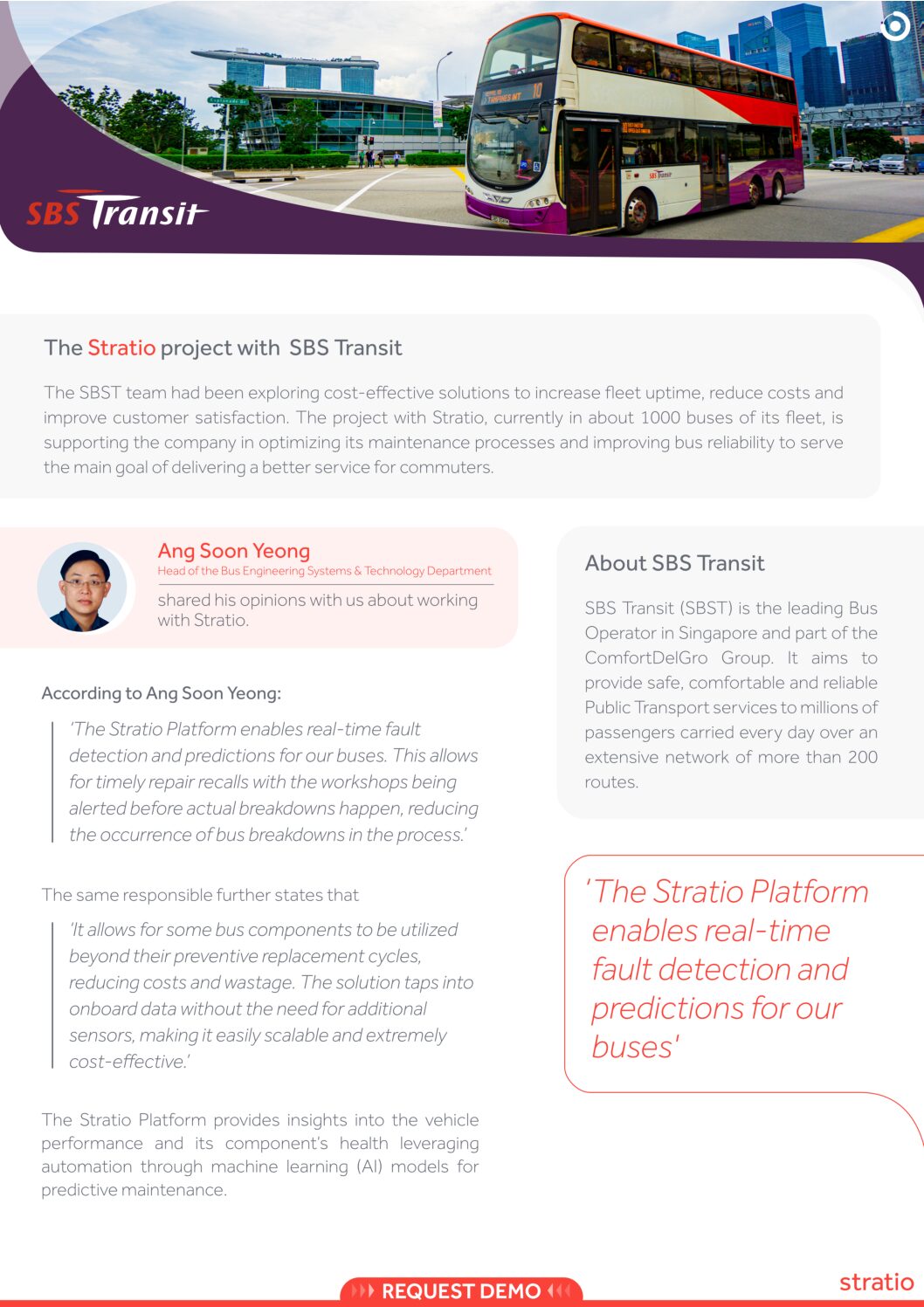 The Stratio Project with SBS Transit