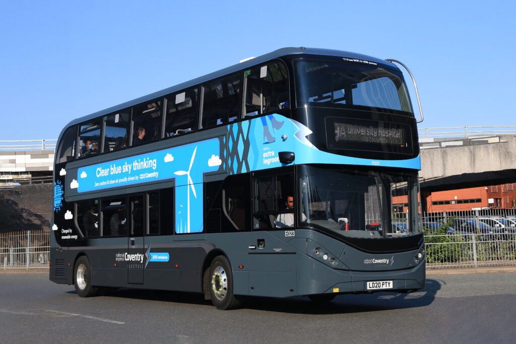 BYD ADL Enviro400EV electric bus for National Express Coventry