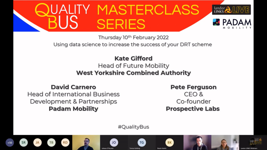 Padam Mobility Online Masterclass | Using Data Science to Increase the Success of Your DRT Scheme