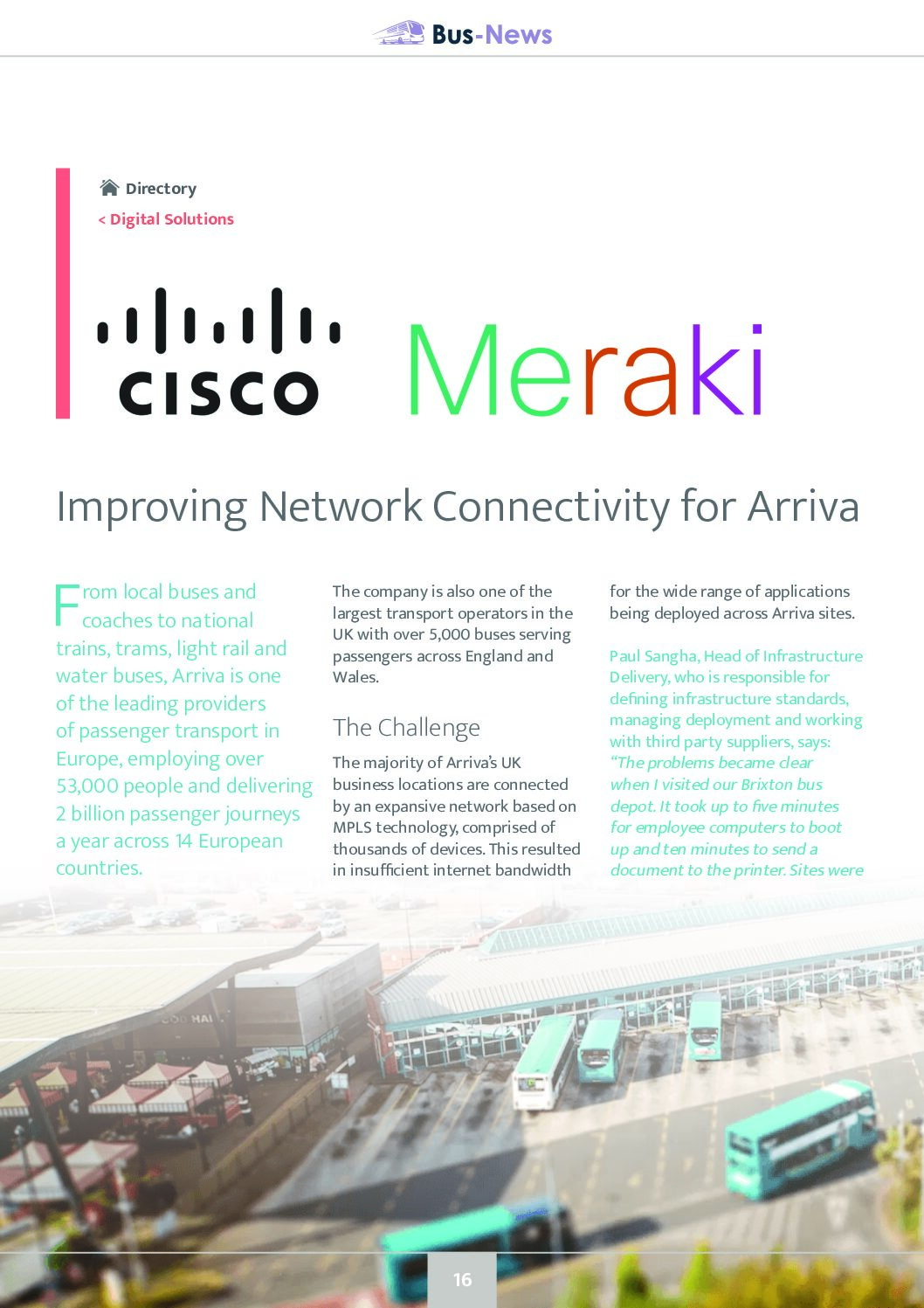 Improving Network Connectivity for Arriva