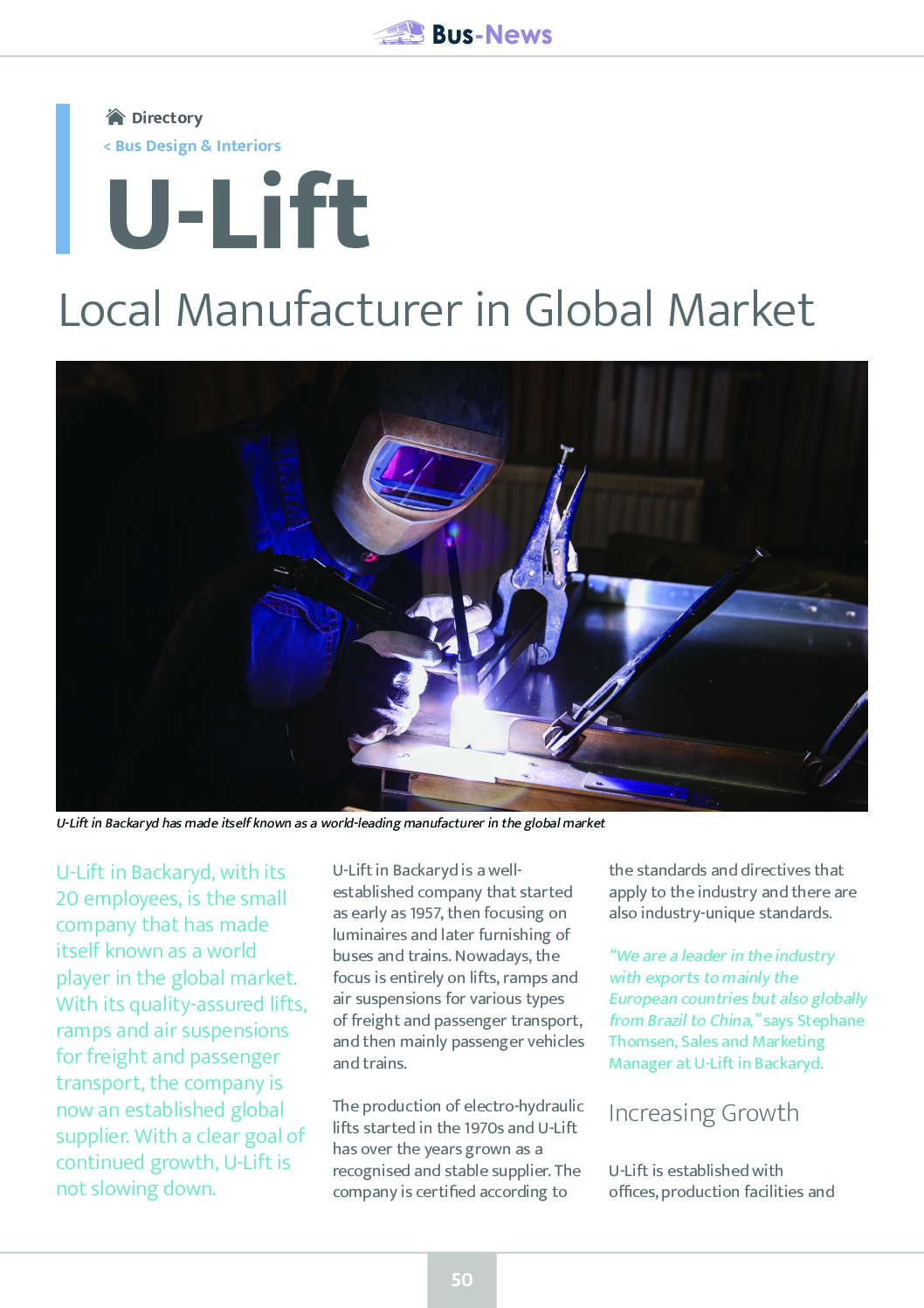 U-Lift: Local Manufacturer in Global Market