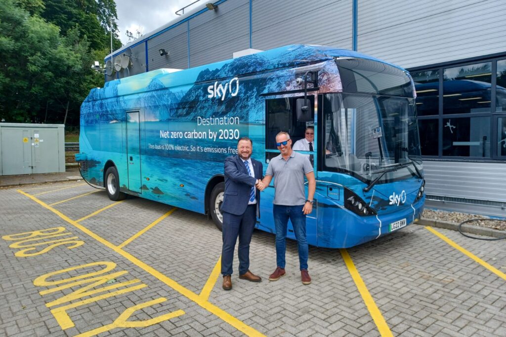 Sky shuttle buses are to become electric