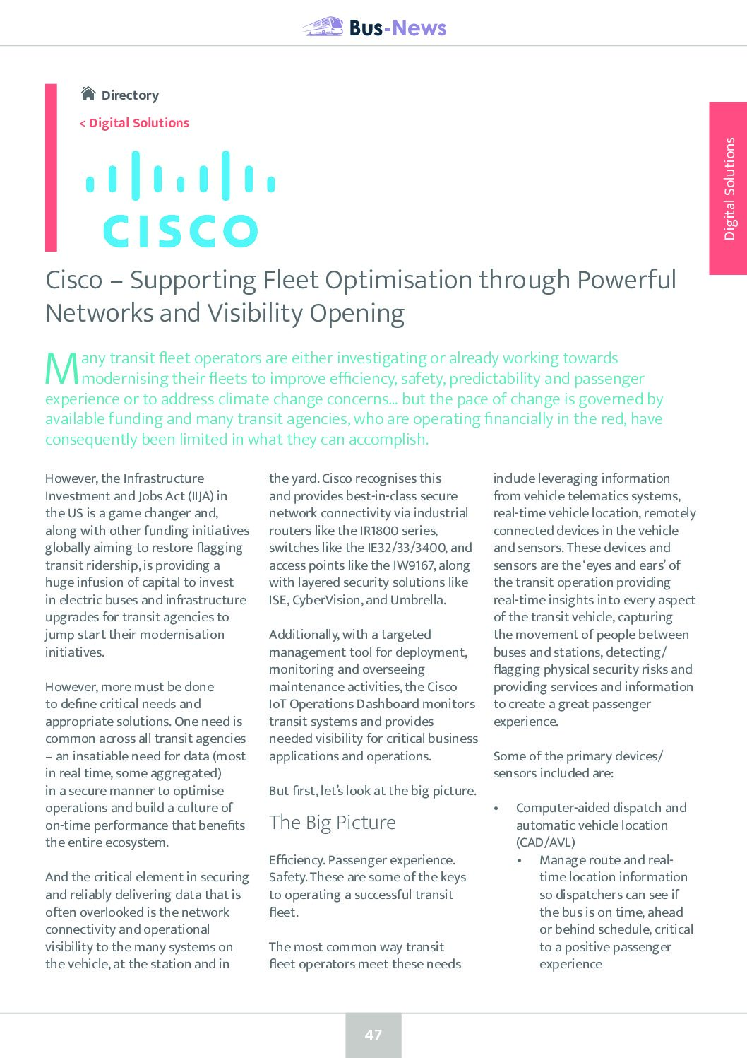 Supporting Fleet Optimisation through Powerful Networks and Visibility Opening
