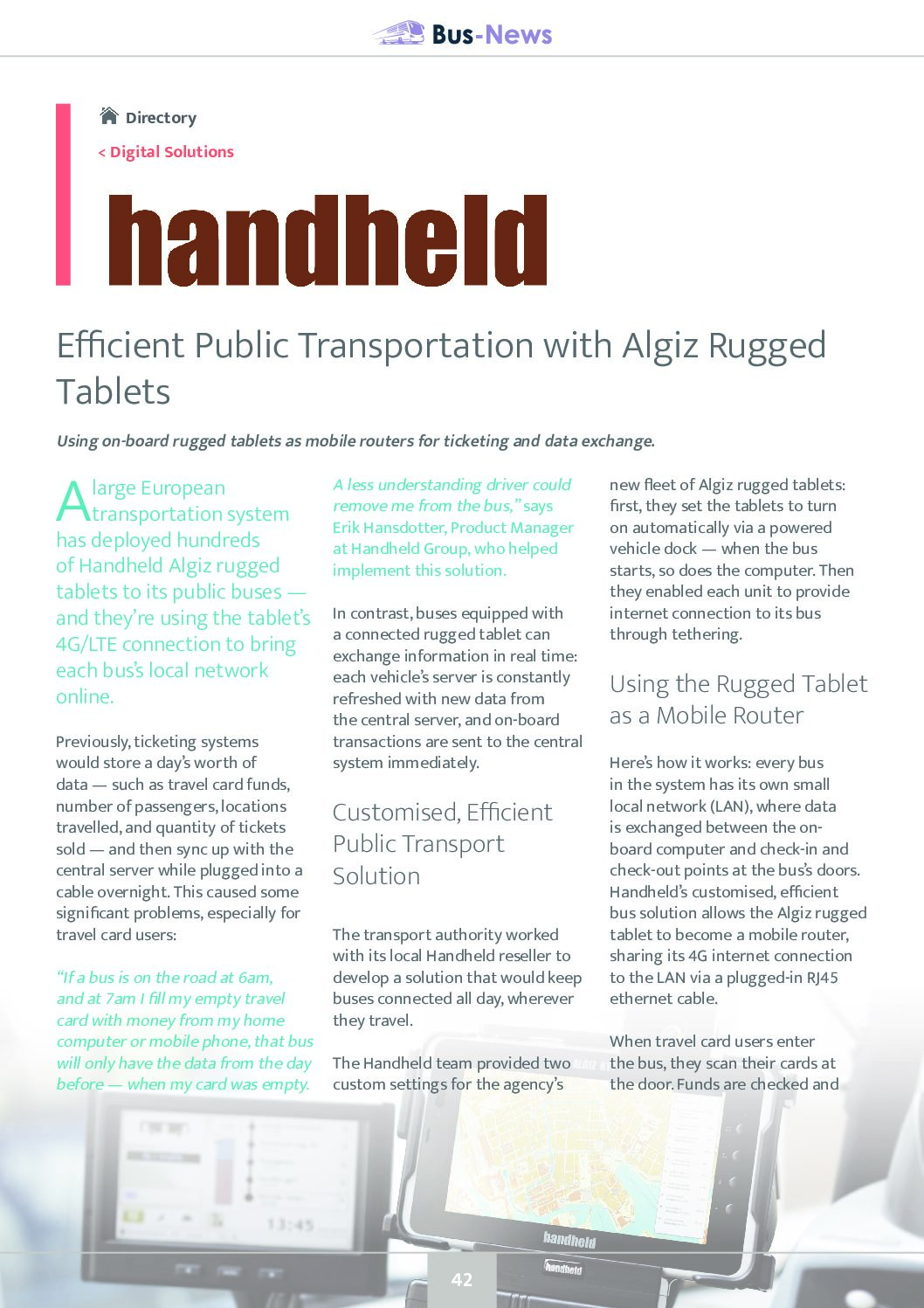 Efficient Public Transportation with Algiz Rugged Tablets