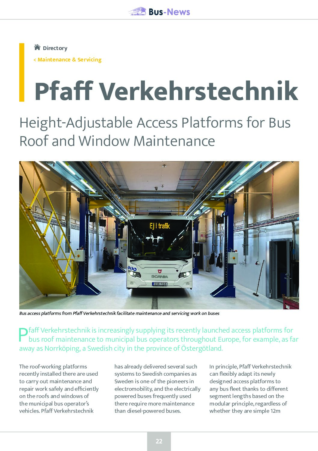 Adjustable Access Platforms for Bus Roof and Window Maintenance