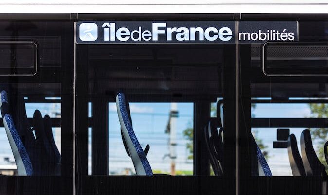 Bus at Massy-Palaiseau station in Essonne