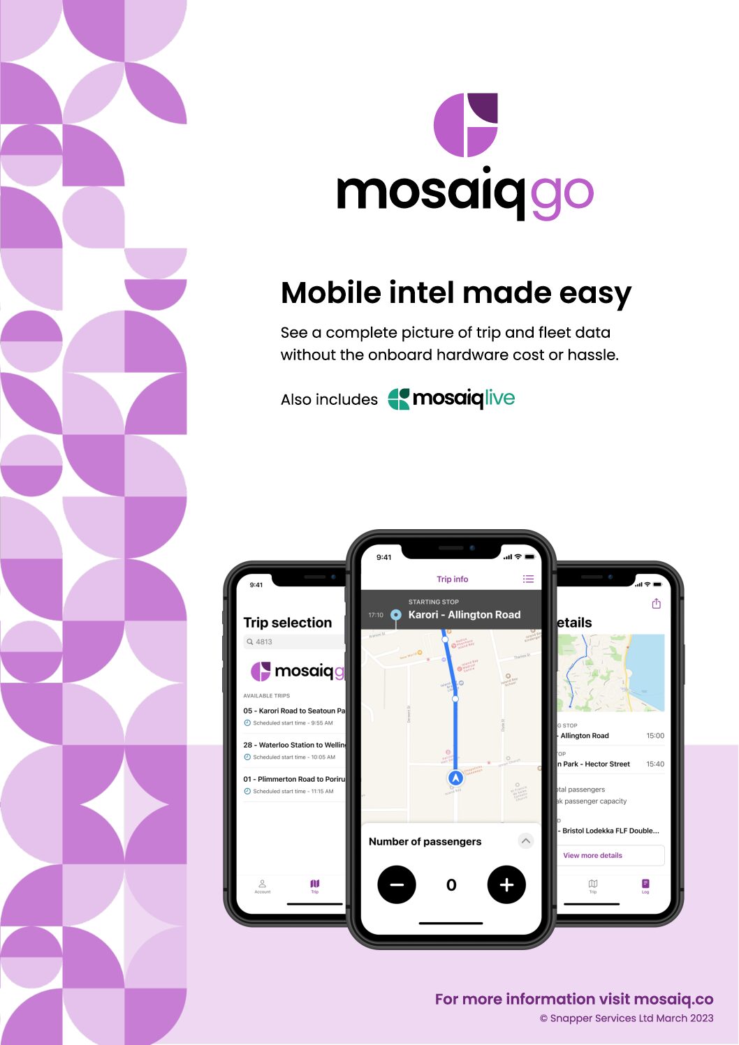Snapper Services: Mosaiq Go