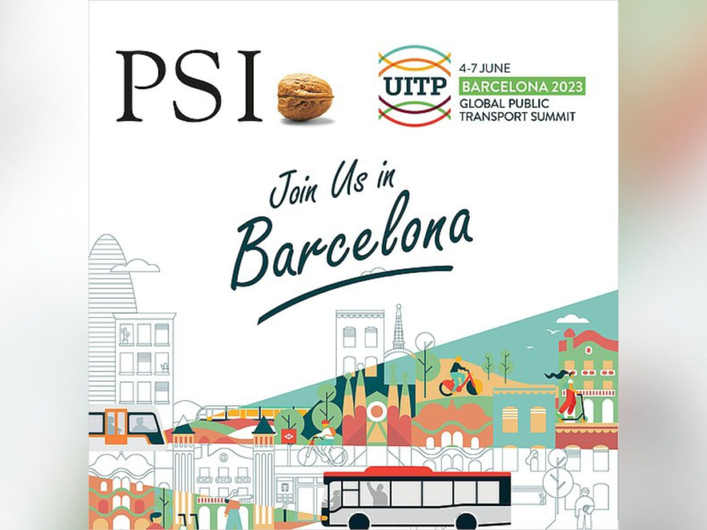 A banner advertising UITP Barcelona