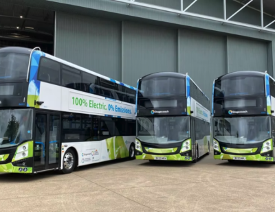 First Volvo BZL Electric Double-Decker Buses Enter Service in Cambridge
