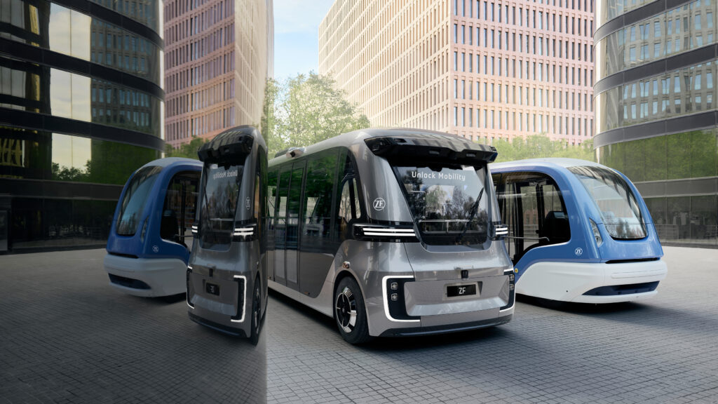 Two futuristic shuttles from ZF