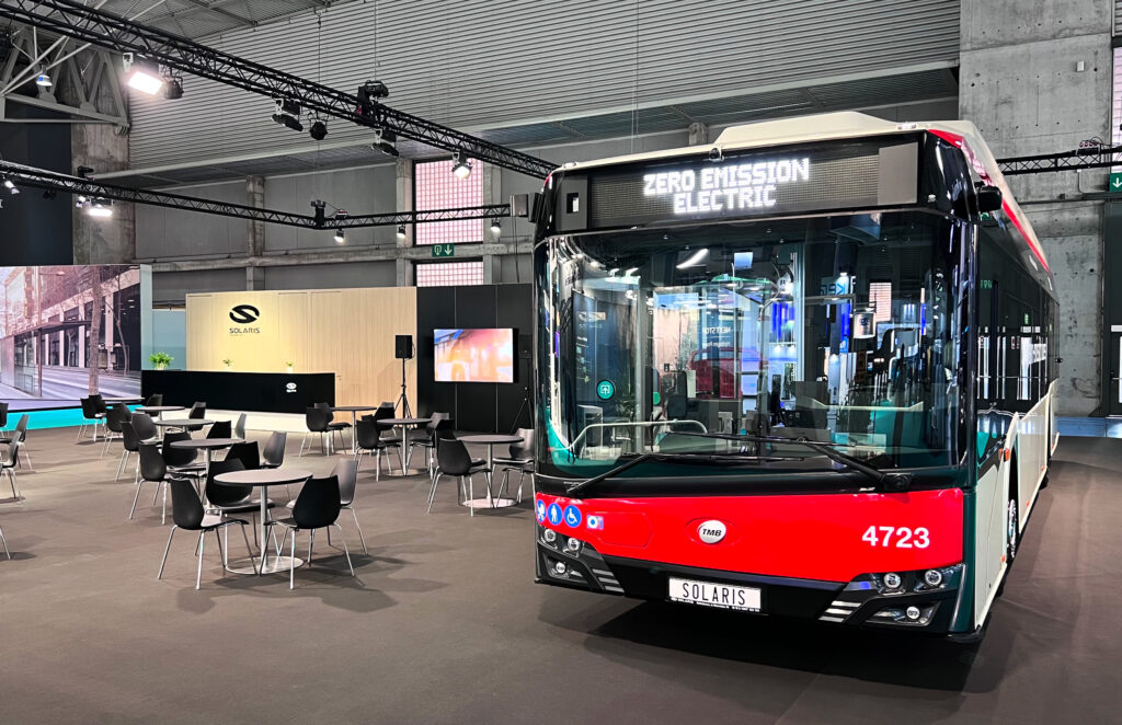 Solaris Urbino 12 electric bus at 2023 UITP