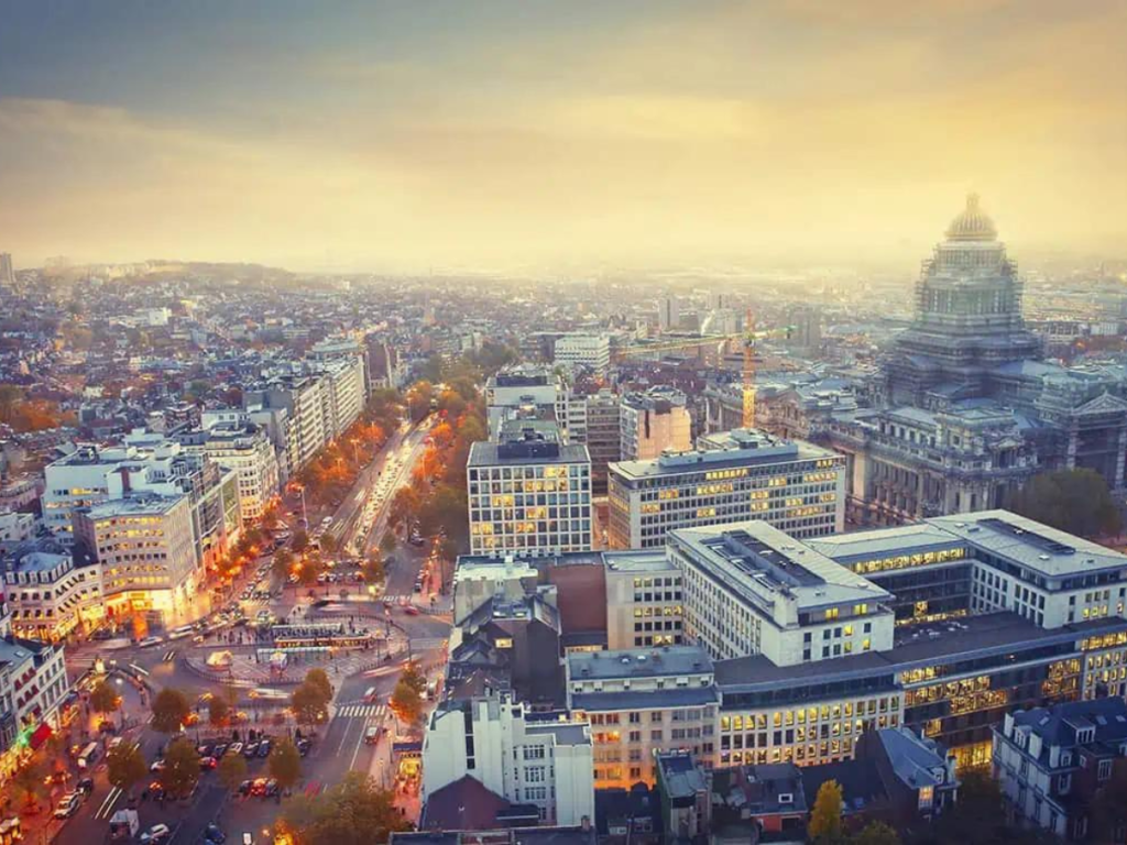 An image showing the Brussels skyline