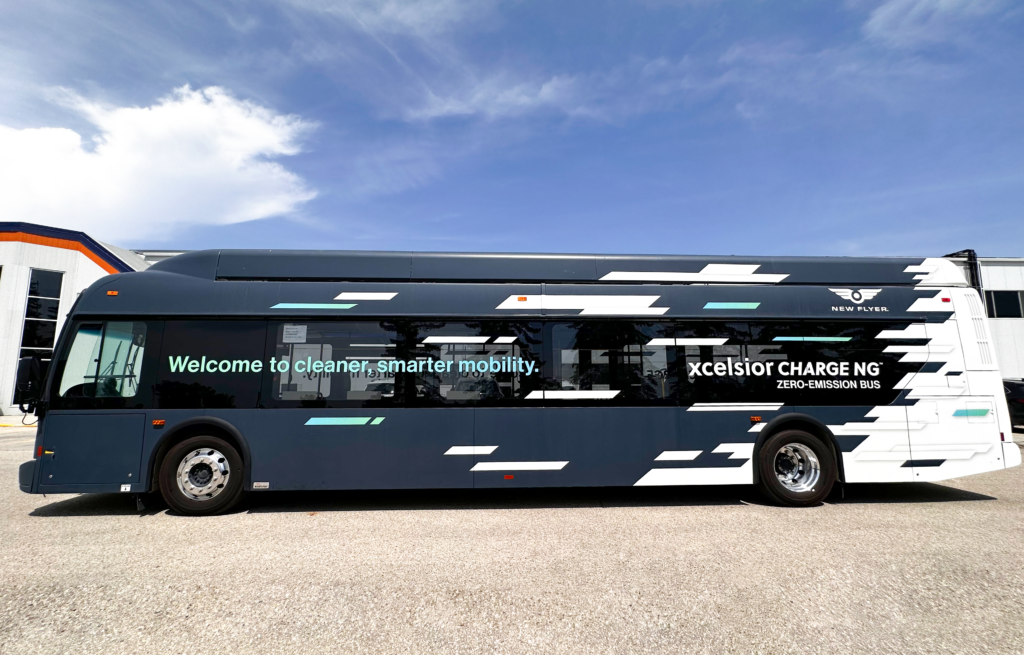 The New Flyer Xcelsior CHARGE NG™ electric, zero-emission bus