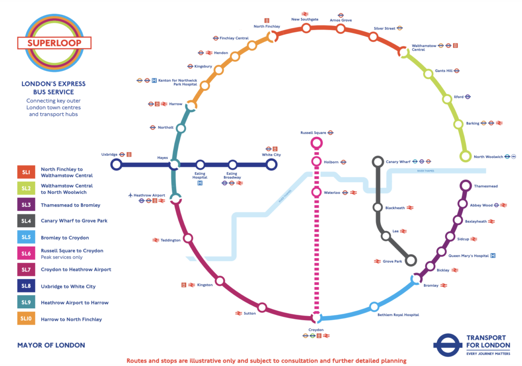 The planned Superloop network