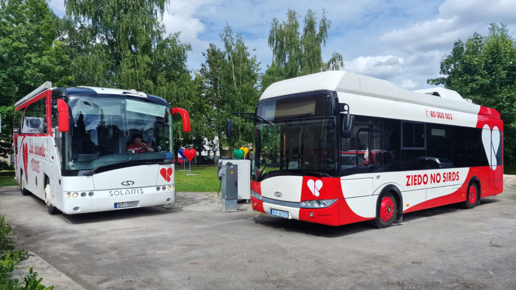 Valsts Asinsdonoru Centrs from Riga received the Solaris Urbino 8.9 LE electric bus to use as a mobile blood collection station