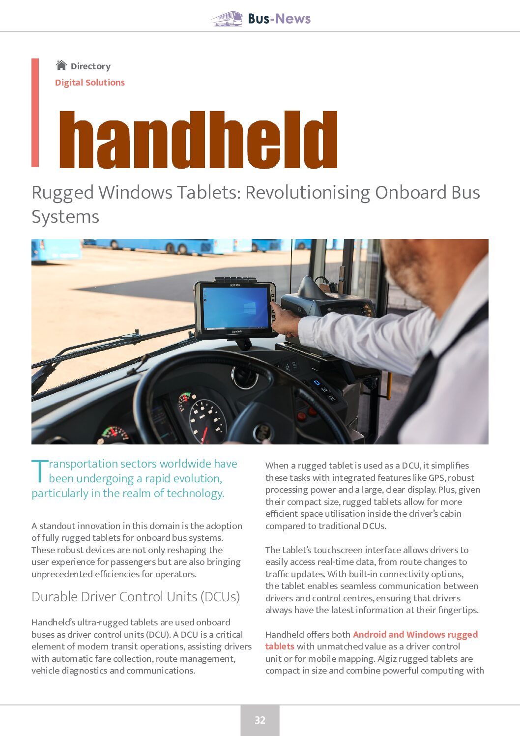Rugged Windows Tablets: Revolutionising Onboard Bus Systems