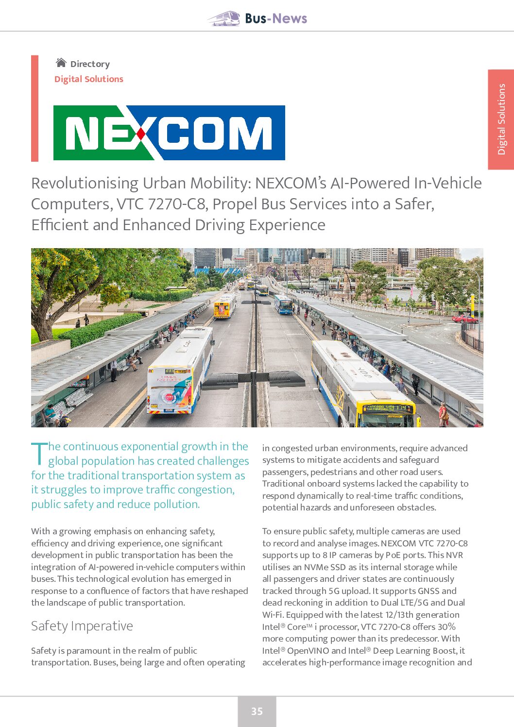 Revolutionising Urban Mobility: NEXCOM’s AI-Powered In-Vehicle Computers