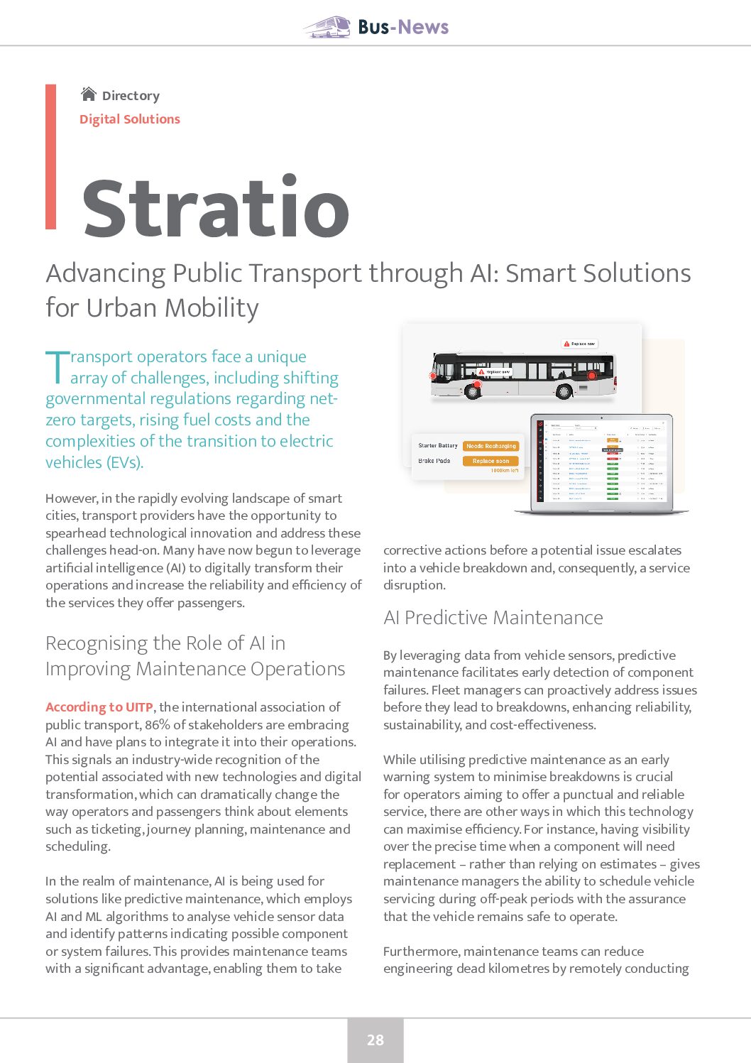 Advancing Public Transport through AI: Smart Solutions for Urban Mobility