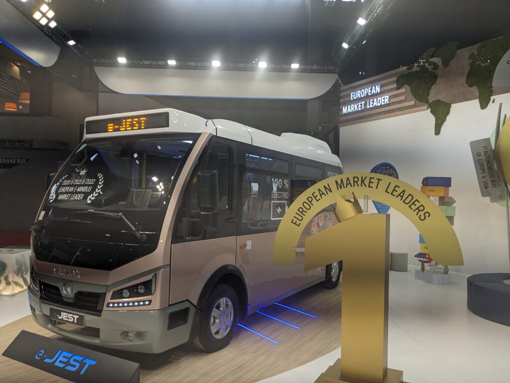 Karsan's e-JEST electric bus at Busworld