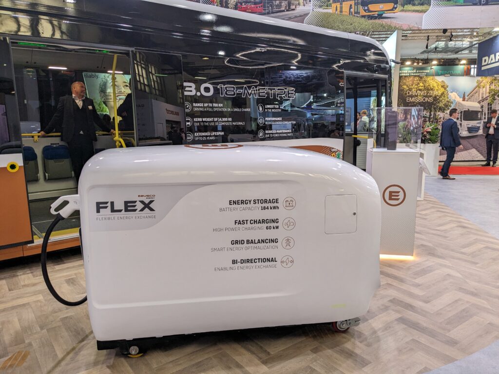 The Ebusco Energy FLEX on display at Busworld