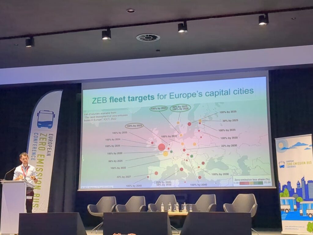 Eamonn Mulholland, Researcher at The International Council on Clean Transportation (ICCT) presented the state of play of the bus and coach market in the EU