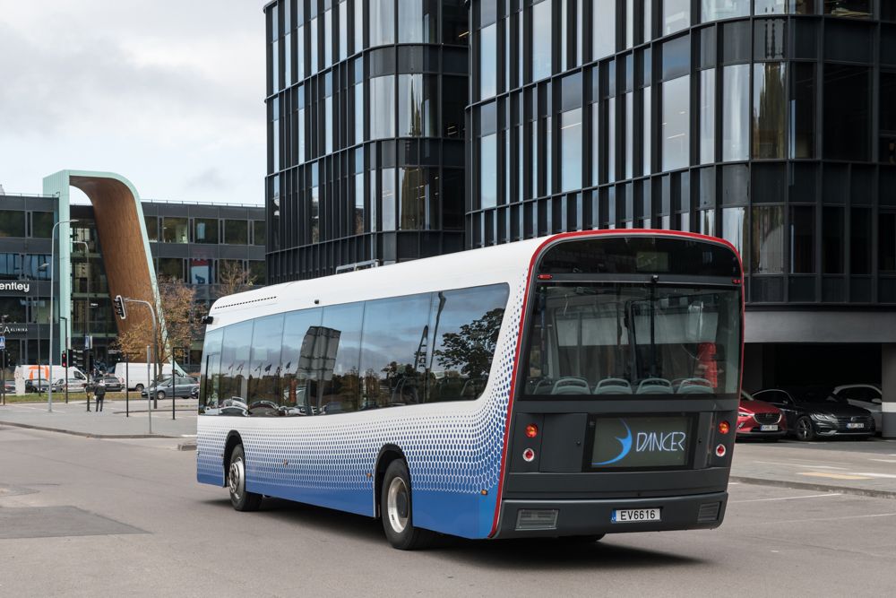 Dancer Bus' 100% electric LE (low entry) 12-metre city bus