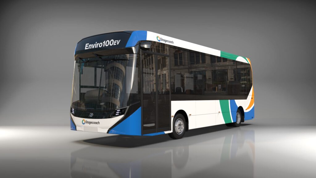 Alexander Dennis' Enviro100EV electric bus for Stagecoach
