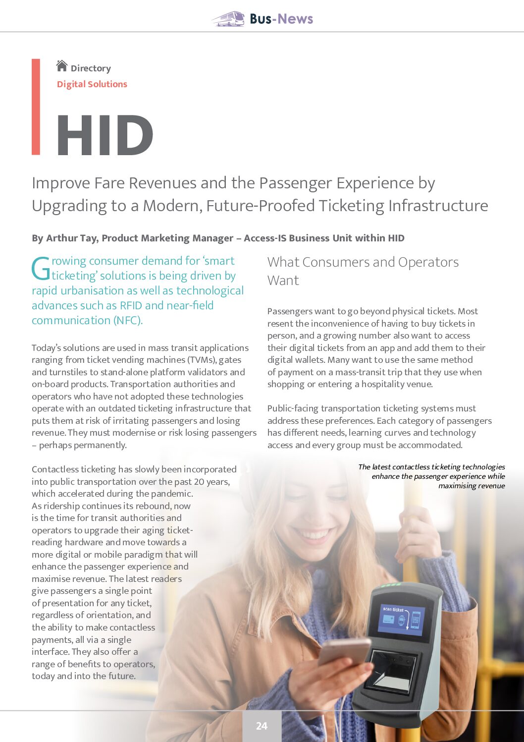 Improve Fare Revenues by Upgrading to a Modern Ticketing Infrastructure