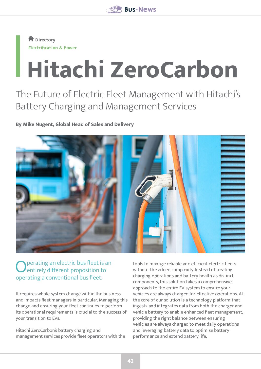 Electric Fleet Management with Hitachi’s Management Services