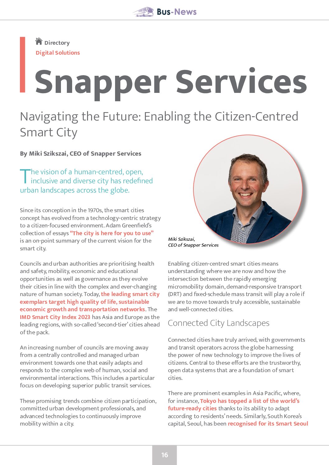 Navigating the Future: Enabling the Citizen-Centred Smart City