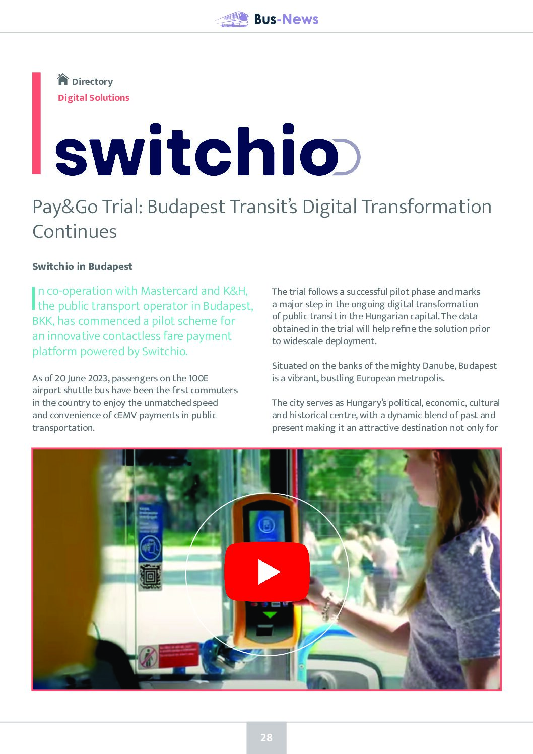 Pay&Go Trial: Budapest Transit’s Digital Transformation Continues