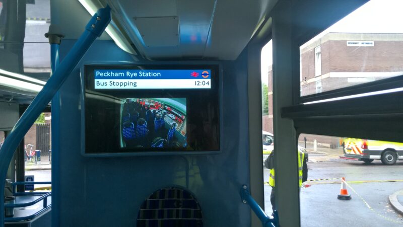 Travel information onboard a TfL bus