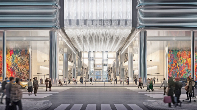 A rendering of the new Midtown Bus Terminal