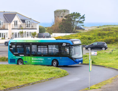 Alexander Dennis Enviro100EV Electric Bus Trialed in Guernsey