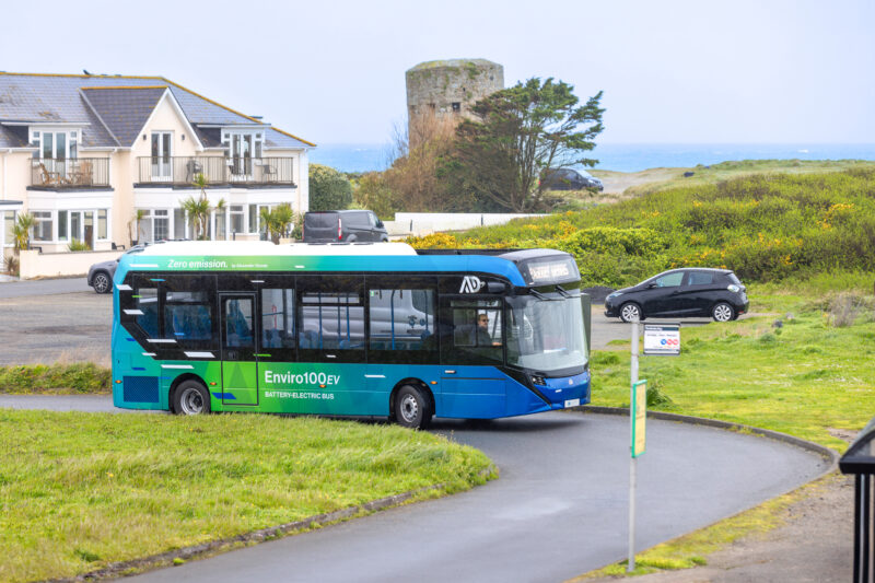 Small and manoeuvrable Alexander Dennis Enviro100EV trialled in Guernsey