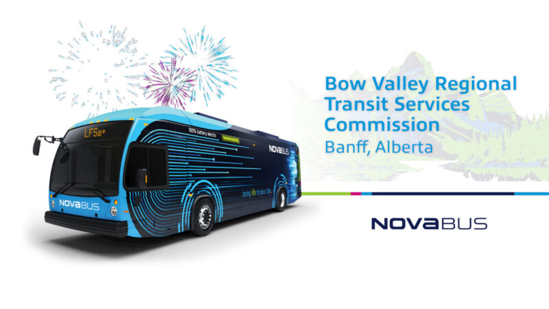 Bow Valley Regional Transit Services Commission in Banff, Alberta, continues electrifying its fleet with Nova Bus