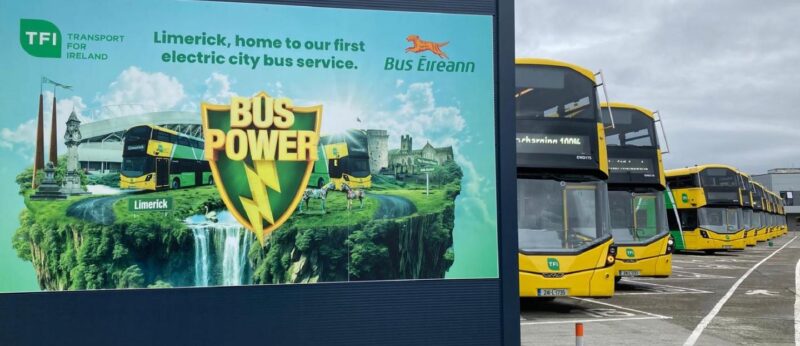 Zero-emission technology from transport pioneer Wrightbus is playing a crucial role in the development of one of Ireland’s first fully-electric regional city bus services