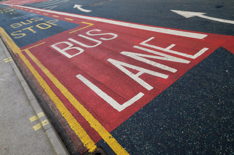Bus lanes help improve service reliability