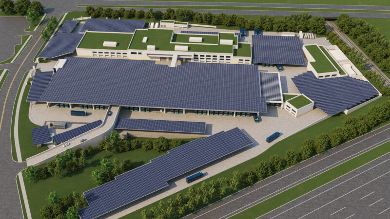 A rendering of the transit depot 