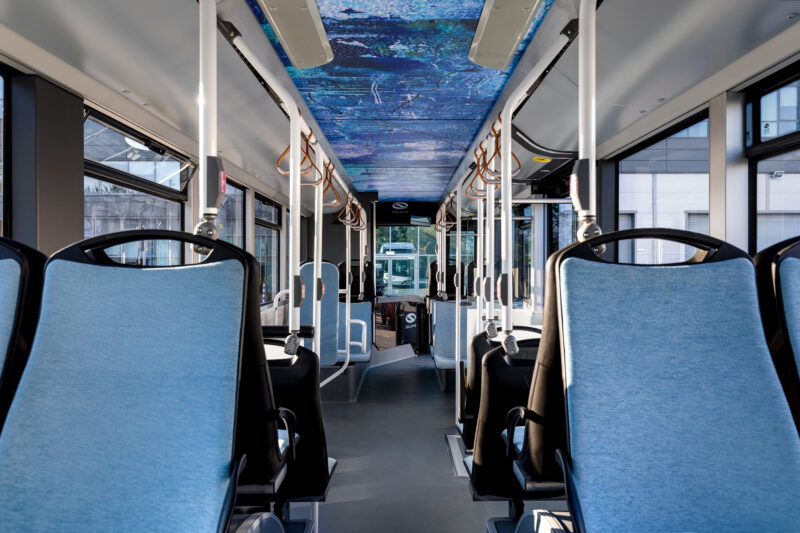 The interior of the new buses