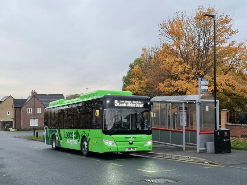 A Yutong electric bus in Leeds