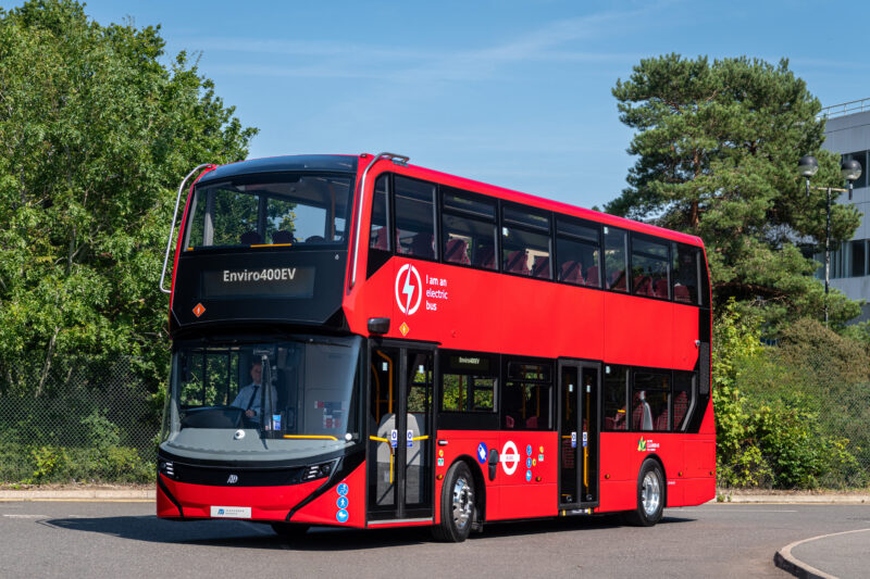 Alexander Dennis' next-generation Enviro400EV battery-electric double decker for Transport for London (TfL)